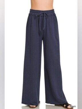 Zenana French Terry Wide Leg Sweatpants